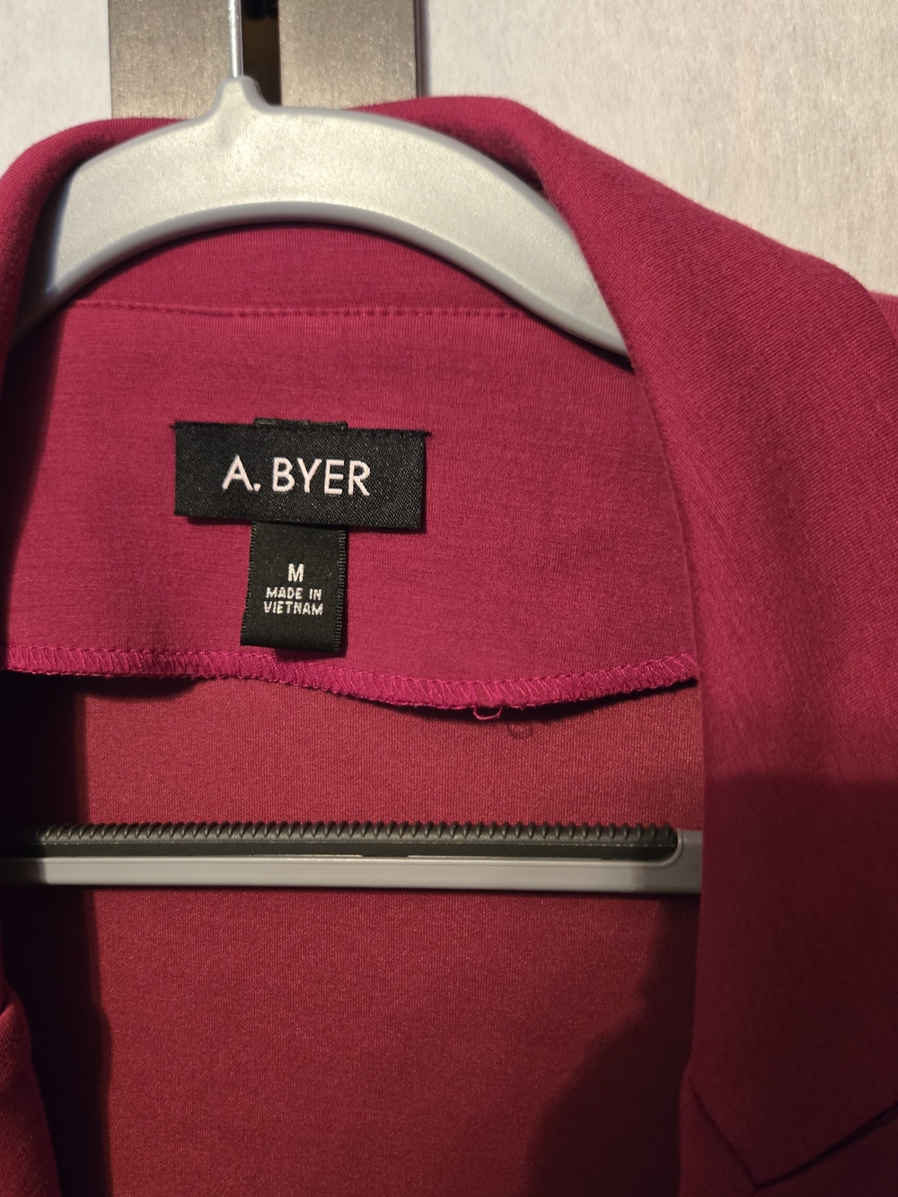 A. Byer Raspberry Open-Front Blazer Jacket - Picture 2 of 4